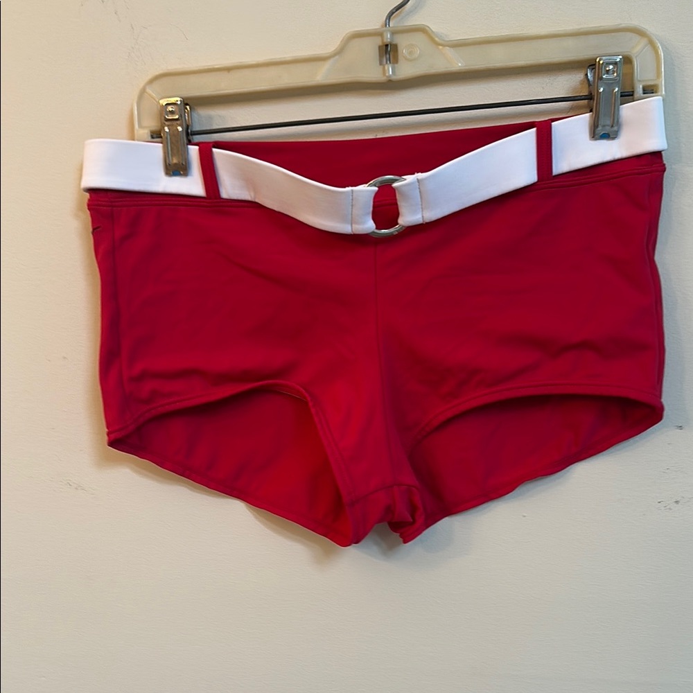 Nike Red Swim Bottom  Size 12  Belted Detail  Sporty & Stylish